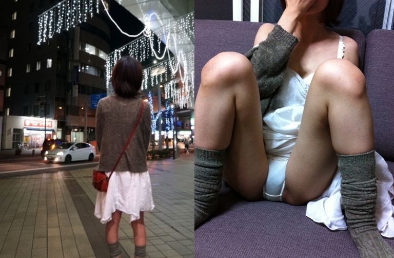 土浦駅前で待ち合わせた人妻